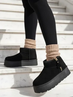 Royalfashion Buty a'la śniegowce damskie na platformie Delgadi