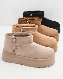 Royalfashion Buty a'la śniegowce damskie na platformie Delgadi