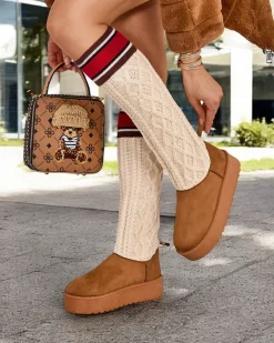 Royalfashion Buty a'la śniegowce damskie z cholewką a'la skarpeta Kokumi