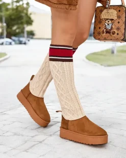 Royalfashion Buty a'la śniegowce damskie z cholewką a'la skarpeta Kokumi