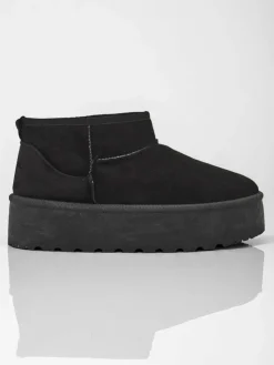 Royalfashion Buty a'la śniegowce damskie na platformie w kolorze czarnym Dagodo