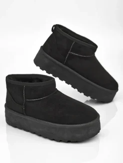 Royalfashion Buty a'la śniegowce damskie na platformie w kolorze czarnym Dagodo