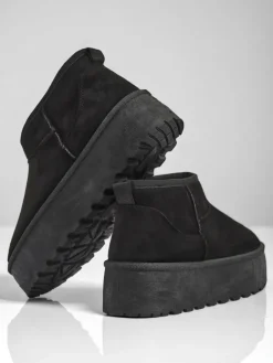 Royalfashion Buty a'la śniegowce damskie na platformie w kolorze czarnym Dagodo