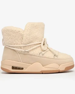 Royalfashion Buty śniegowce damskie w kolorze beżowym Ludmivac