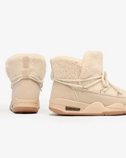 Royalfashion Buty śniegowce damskie w kolorze beżowym Ludmivac