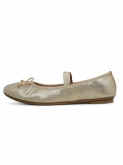 Royalfashion Błyszczące damskie baleriny z kokardką i gumką Safte