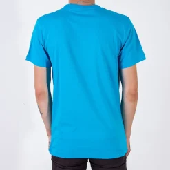 Royalfashion Ciemnoniebieska bawełniana koszulka męska z printem