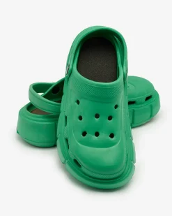 Royalfashion Ciemnozielone damskie klapki gumowe Kooranzan