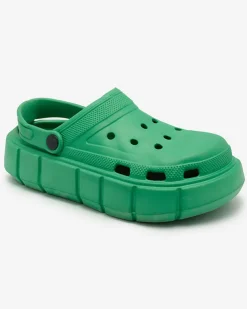 Royalfashion Ciemnozielone damskie klapki gumowe Kooranzan