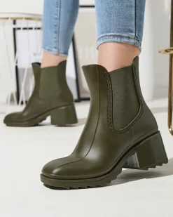 Royalfashion Ciemnozielone damskie botki Caldala