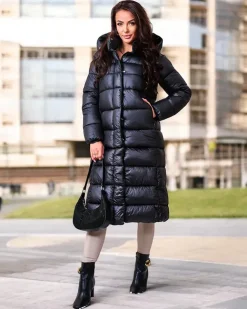 Royalfashion Czarna damska kurtka zimowa