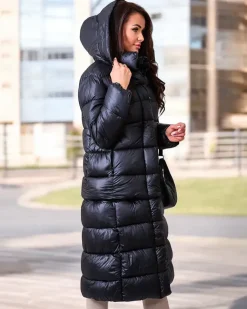 Royalfashion Czarna damska kurtka zimowa