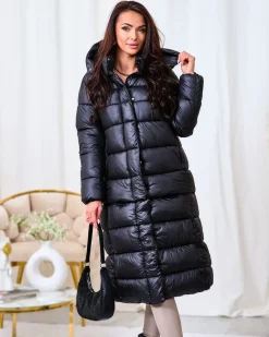 Royalfashion Czarna damska kurtka zimowa