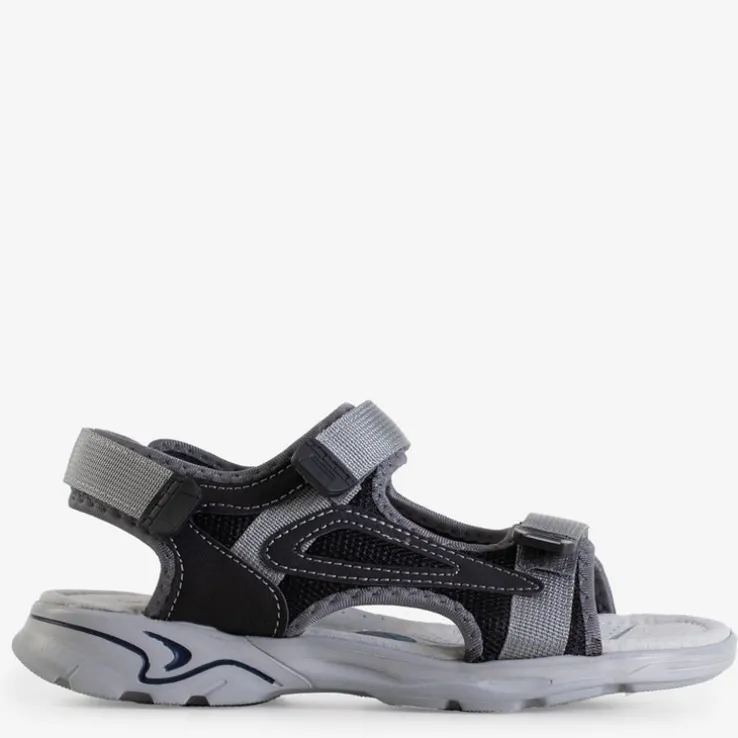 Royalfashion Czarne chłopięce sandały na rzepy Asitop