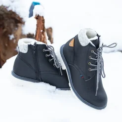 Royalfashion Czarne chłopięce ocieplane trzewiki Tiptop