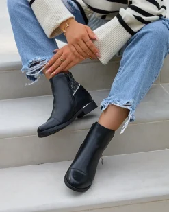 Royalfashion Czarne damskie botki a'la sztyblety Orlaenda