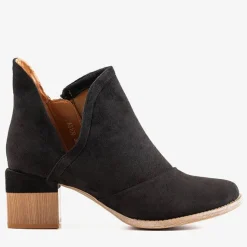 Royalfashion Czarne damskie botki na słupku Jeneuer