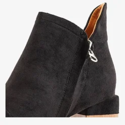 Royalfashion Czarne damskie botki na słupku Jeneuer