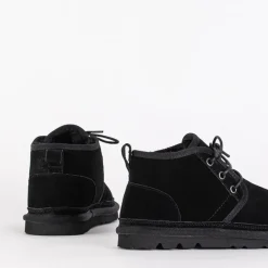 Royalfashion Czarne dziecięce krótkie sznurowane śniegowce Tibilis