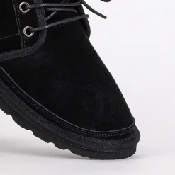 Royalfashion Czarne dziecięce krótkie sznurowane śniegowce Tibilis