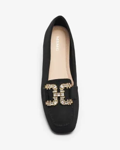 Royalfashion Czarne mokasyny damskie Jaorica