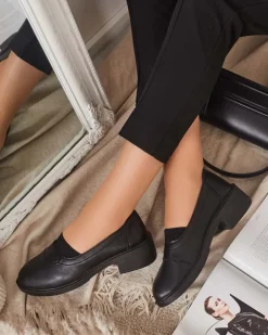 Royalfashion Czarne mokasyny damskie Nasannae