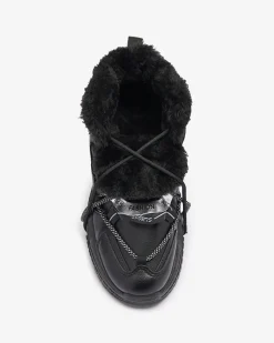 Royalfashion Czarne sneakersy z ociepleniem Pommie