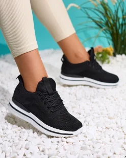 Royalfashion Czarne sportowe buty damskie Losoyta