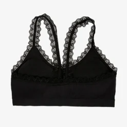 Royalfashion Czarny elastyczny biustonosz dziewczęcy