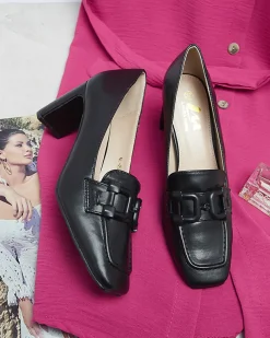 Royalfashion Czółenka damskie w kolorze czarnym Mokwell