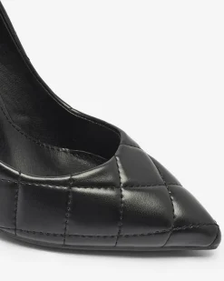 Royalfashion Czółenka damskie pikowane w czarnym kolorze Duclisa