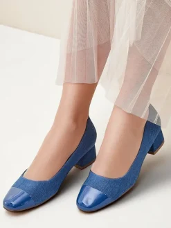 Royalfashion Czółenka damskie na niskim słupku Penolle