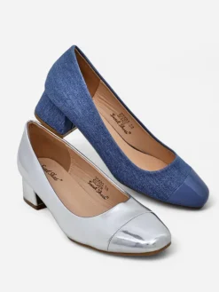 Royalfashion Czółenka damskie na niskim słupku Penolle