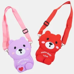 Royalfashion Czerwona torebka w kształcie misia