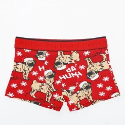 Royalfashion Czerwone chłopięce świąteczne bokserki