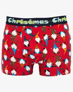 Royalfashion Czerwone męskie bokserki świąteczne