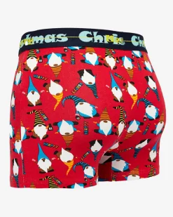 Royalfashion Czerwone męskie bokserki świąteczne