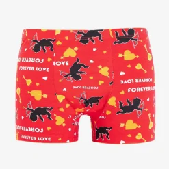 Royalfashion Czerwone męskie bokserki z printem