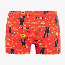 Royalfashion Czerwone męskie bokserki z nadrukiem