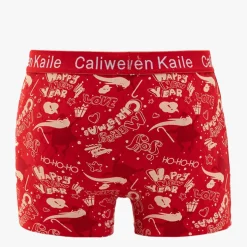 Royalfashion Czerwone świąteczne bokserki męskie