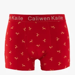 Royalfashion Czerwone świąteczne bokserki męskie