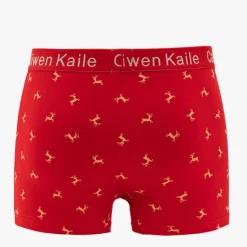 Royalfashion Czerwone świąteczne bokserki męskie