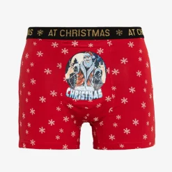 Royalfashion Czerwone świąteczne męskie bokserki