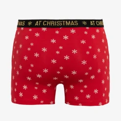 Royalfashion Czerwone świąteczne męskie bokserki