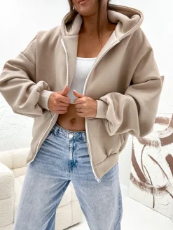 Royalfashion Damska bawełniana ocieplana bluza butterfly