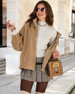 Royalfashion Damska kurtka a'la kożuszek