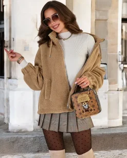 Royalfashion Damska kurtka a'la kożuszek