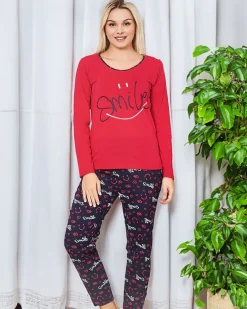 Royalfashion Damska piżama w kolorze granatowo- różowym