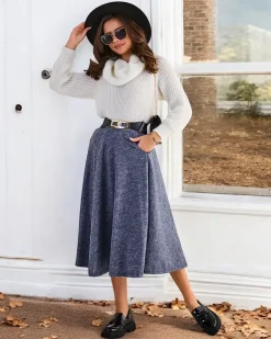 Royalfashion Damska spódnica midi