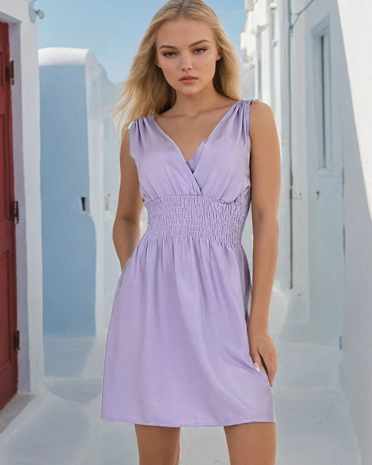 Royalfashion Damska sukienka mini na ramiączkach